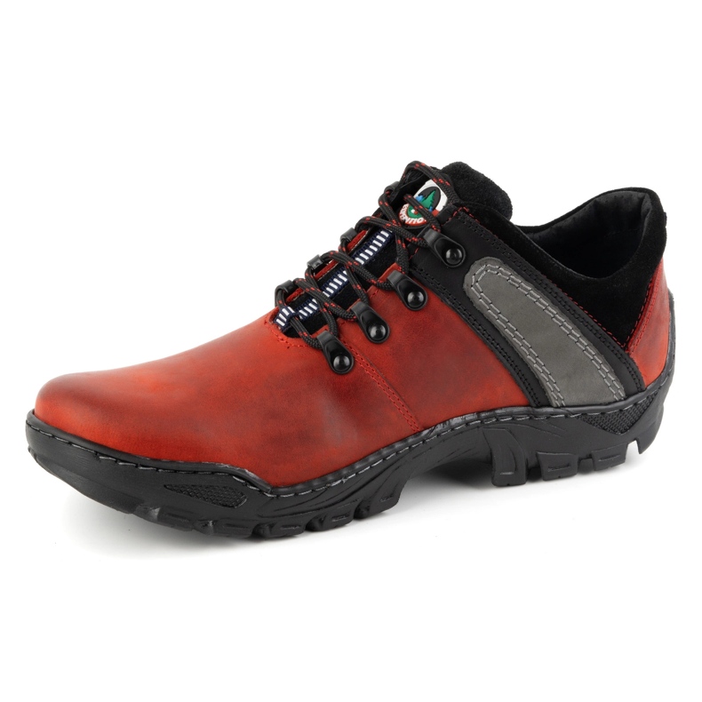 Olivier Men's leather trekking shoes 311GT red 1 Olivier Men's leather trekking shoes 311GT red 1