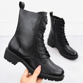 Women's ankle boots, slightly insulated, black, Vinceza 58422 1