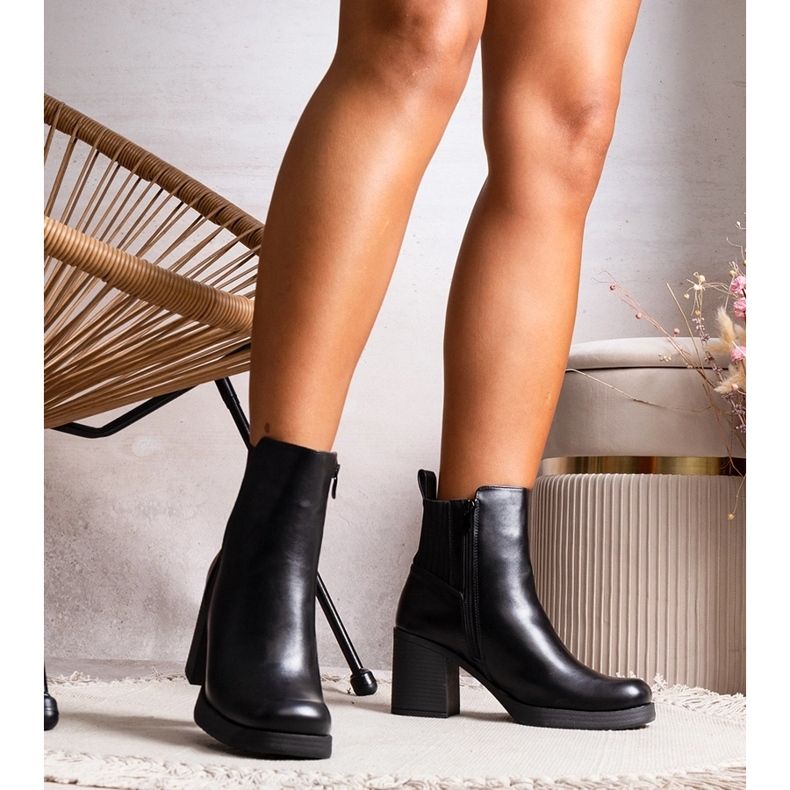Black Maysa ankle boots 1