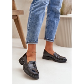 Patent Leather Women's Moccasins Black Vinceza 58409 2