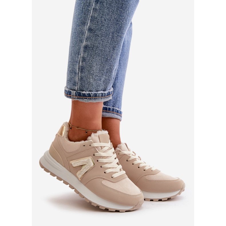 Sneakers Sports Shoes Women's Insulated Sheepskin Beige Ciamara 1 Sneakers Sports Shoes Women's Insulated Sheepskin Beige Ciamara 1