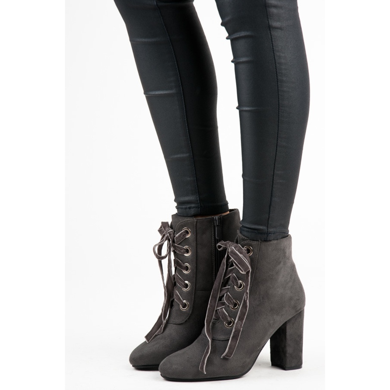 Bestelle Elegant tied boots grey 2