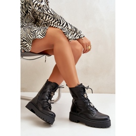 Insulated Worker Boots for Women with Pins Black Avorira 2