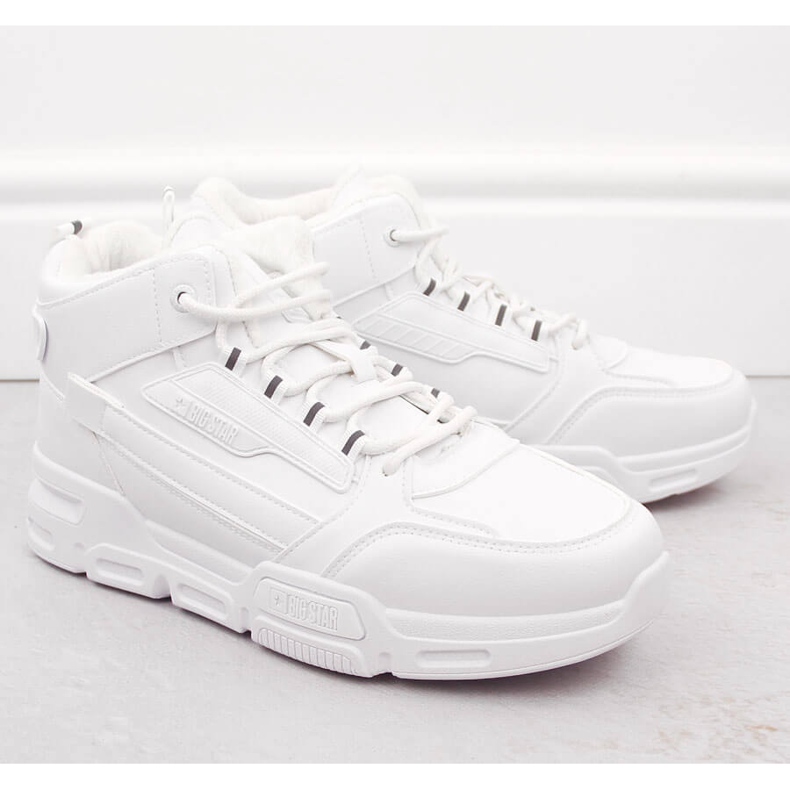 Men's sports shoes over the ankle, insulated, white, Big Star OO174588 1 Men's sports shoes over the ankle, insulated, white, Big Star OO174588 1