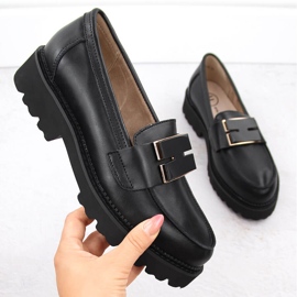 Leather loafers for women black Filippo DP6450 1 Leather loafers for women black Filippo DP6450 1
