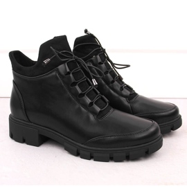 Women's insulated ankle boots black Jezzi RMR23123-1 2