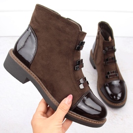 M. DASZYŃSKI Women's suede boots insulated brown M.Daszyński SA252-4 1 M. DASZYŃSKI Women's suede boots insulated brown M.Daszyński SA252-4 1