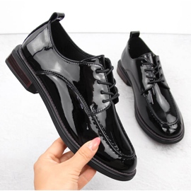 Leather women's patent leather shoes black Filippo DP6307/24 1