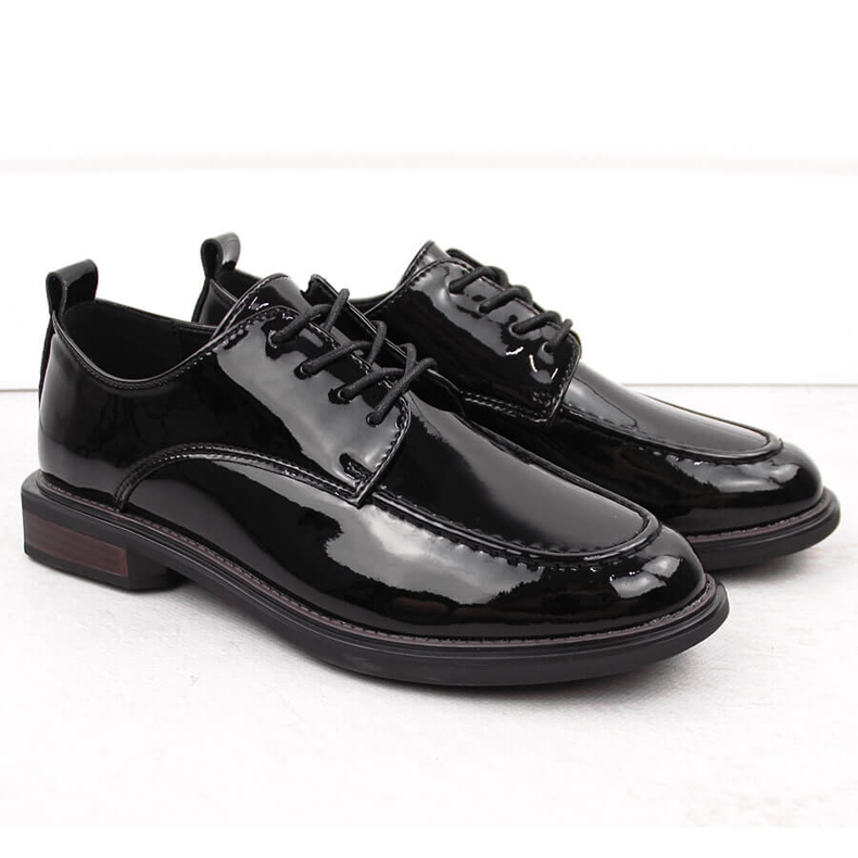 Leather women's patent leather shoes black Filippo DP6307/24 2