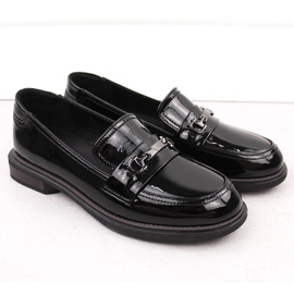 Leather women's patent leather shoes black Filippo DP6306/24 2