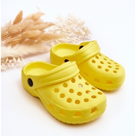 Children's Foam Crocs Slides Yellow Percy 2