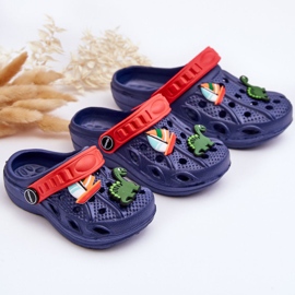 Children's Foam Lightweight Crocs Sandals Navy Blue Sweets 2