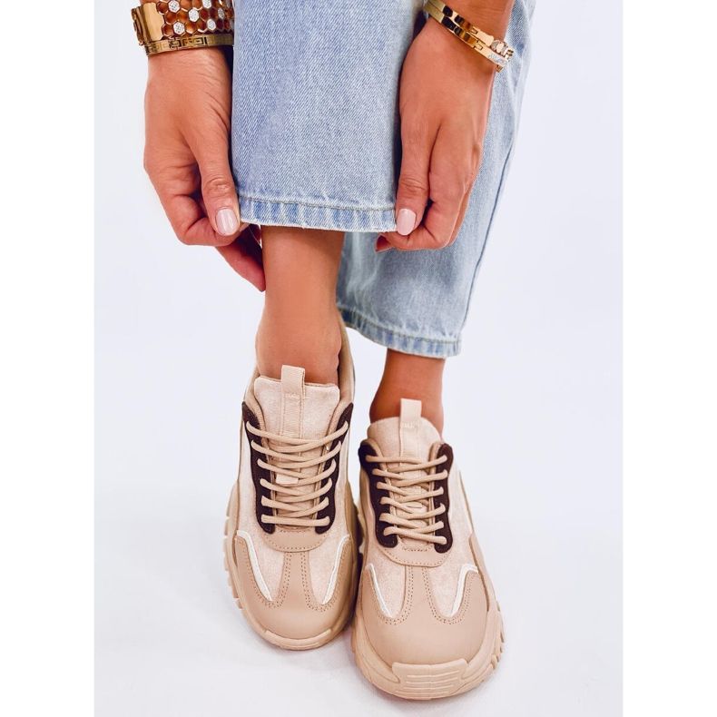 Lammes Khaki women's sneakers beige 1