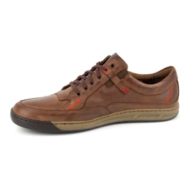 KOMODO Men's Leather Casual Shoes 932K Brown 1