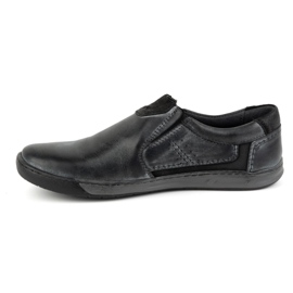 KOMODO Men's leather slip-on shoes 934K gray grey 1 KOMODO Men's leather slip-on shoes 934K gray grey 1