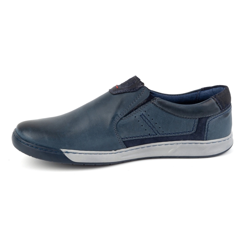 KOMODO Men's Leather Slip-On Shoes 934K Navy Blue 1 KOMODO Men's Leather Slip-On Shoes 934K Navy Blue 1