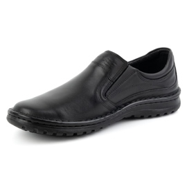 Olivier Men's leather slip-on shoes 759MP black 1