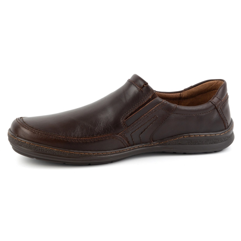 Olivier Men's Leather Slip-On Shoes 790MP Brown 1