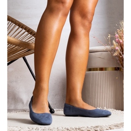 Navy blue eco-suede ballerinas from Jules 1