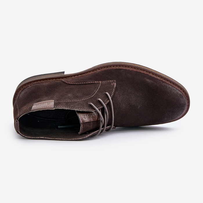 Suede Men's Lace-up Ankle Boots Big Star OO174145 Dark Brown 2 Suede Men's Lace-up Ankle Boots Big Star OO174145 Dark Brown 2