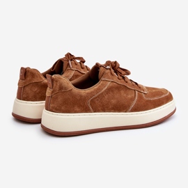 Men's Suede Platform Sneakers Big Star OO174014 Brown 2