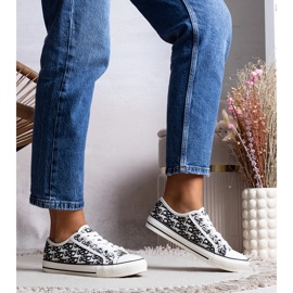 Rimmie women's black and white sneakers 1