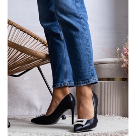 Tyson black shiny heels 1