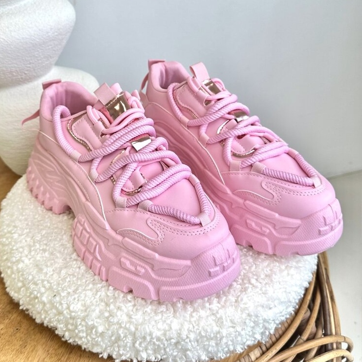 Seastar Women's Sports Sneakers On A Chunky Sole, Pink 1