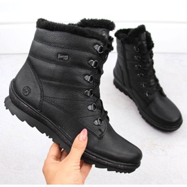 Rieker Leather insulated ankle boots Remonte W RKR629B black 1