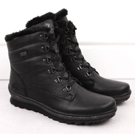 Rieker Leather insulated ankle boots Remonte W RKR629B black 2