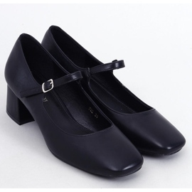 Mary Jane Kelsey Black Heeled Pumps 1