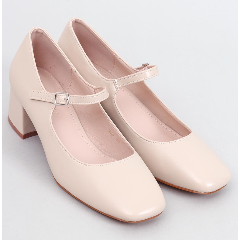 Mary Jane Kelsey Beige Heeled Pumps 1 Mary Jane Kelsey Beige Heeled Pumps 1