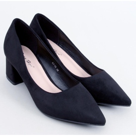 Farrin Black Low Heel Pumps 1