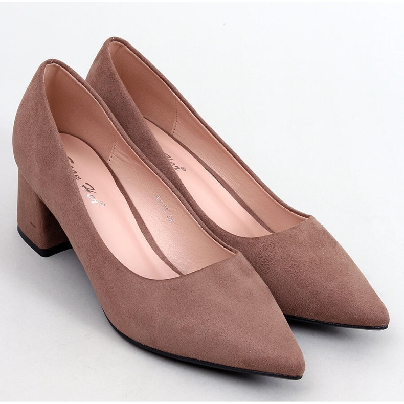 Farrin Khaki Low Heel Pumps brown 1