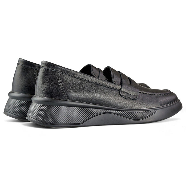 Leather classic black women's shoes on a comfortable platform 1 Leather classic black women's shoes on a comfortable platform 1