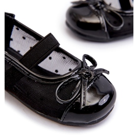 Children's ballerina shoes with a bow, Black Jellema 2