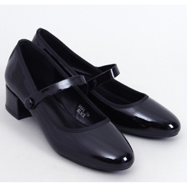 Weinis Black patent leather heeled ballet flats 1 Weinis Black patent leather heeled ballet flats 1