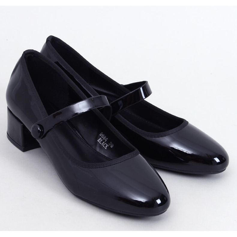 Weinis Black patent leather heeled ballet flats 1 Weinis Black patent leather heeled ballet flats 1