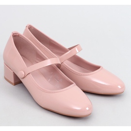 Weinis Nude patent leather high heel ballet flats beige 1