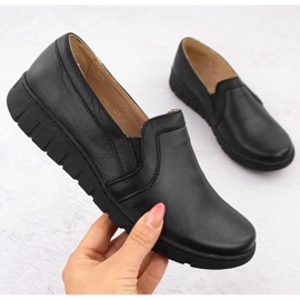 Leather women's shoes comfortable black Helios 430 1