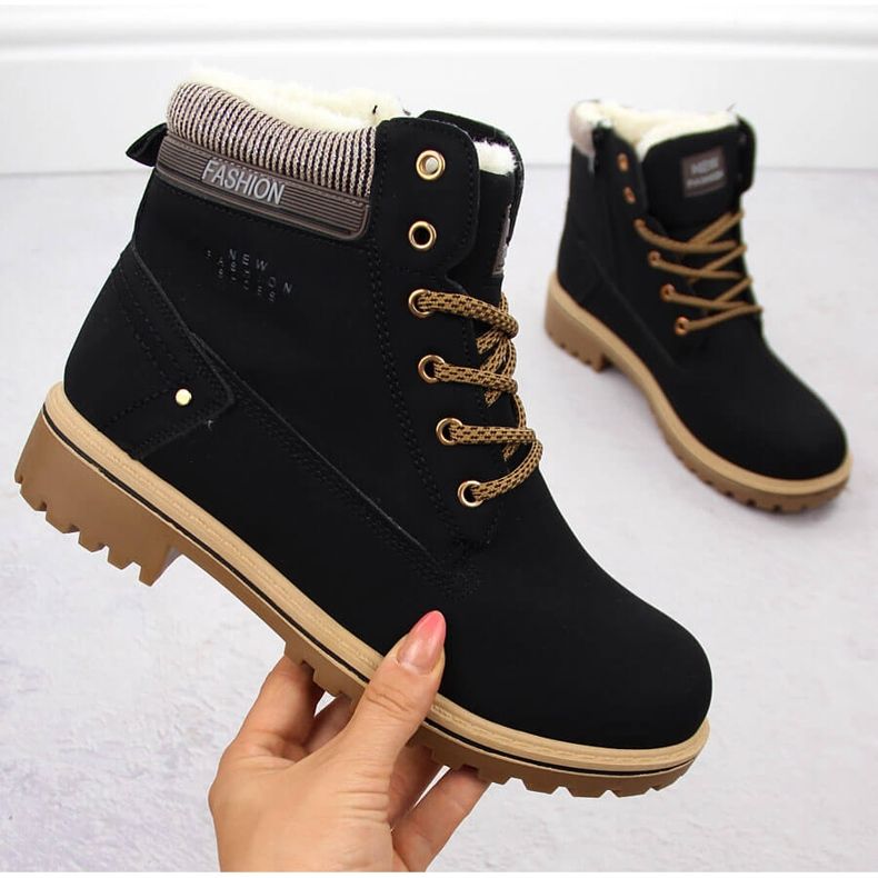 Women's black boots Potocki 97301 1