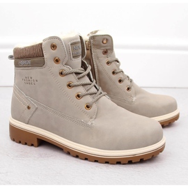 Women's Trapper Boots Beige Potocki 97301 2