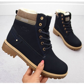 Women's Trappers Boots Navy Blue Potocki 97301 1