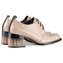 Patent leather beige ankle boots with red heel elegant women's shoes 1
