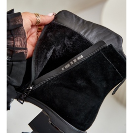 Insulated Women's Ankle Boots Made of Natural Suede with Zipper Black Vinceza 66696 2