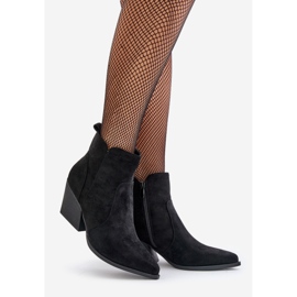 Insulated Cowboy Boots Eco Suede Zipper Black Virtris 1