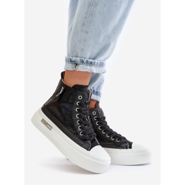 Women's High Platform Sneakers Black Averira 1 Women's High Platform Sneakers Black Averira 1