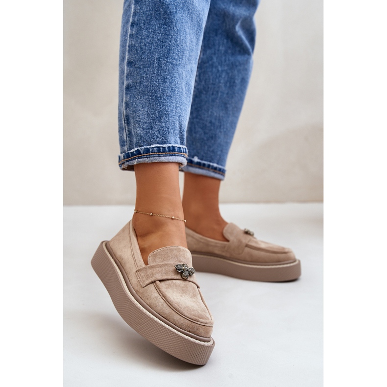Women's Moccasins On The Platform Beige Erithine 2