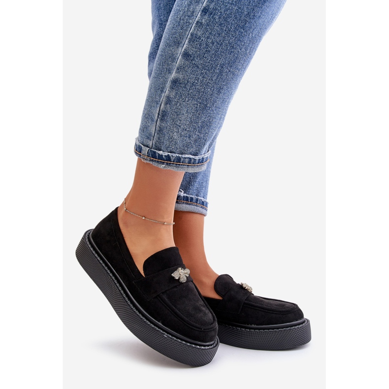 Women's Moccasins On The Platform Black Erithine 1