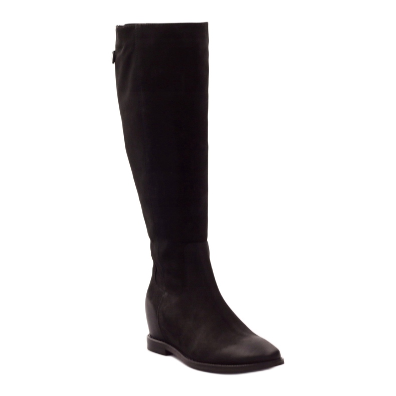 Boots with a decorative Edeo 3138 zipper black 1